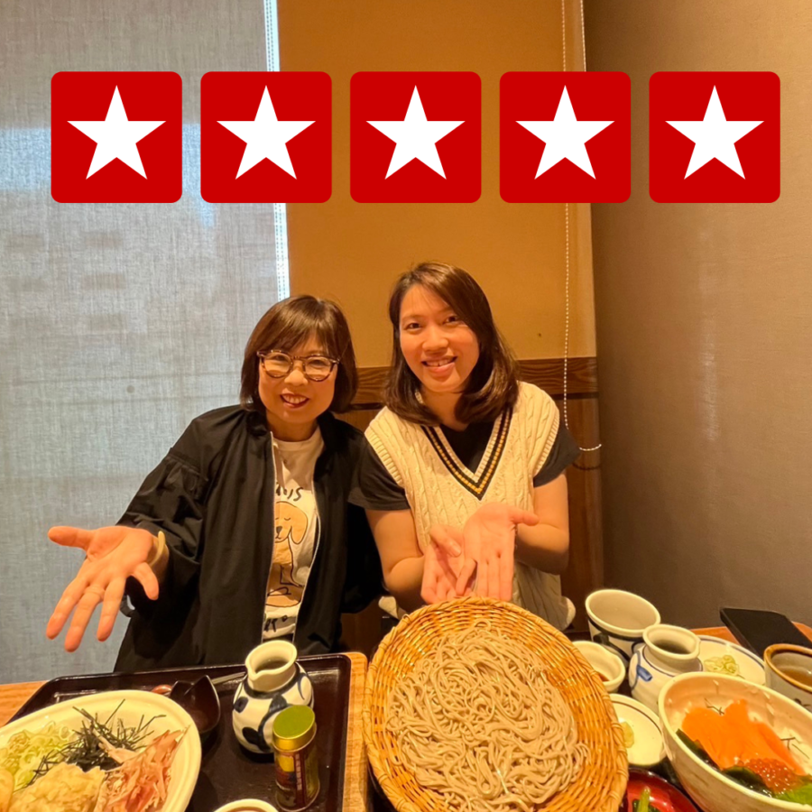 Student and teacher having lunch together during a cultural immersion program at Local Life Japan, enjoying traditional Japanese cuisine and conversation